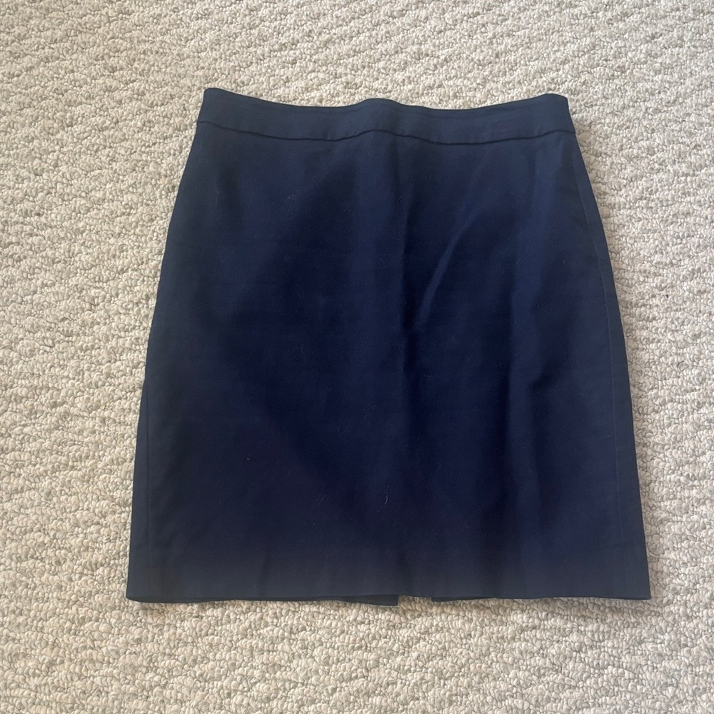 J. Crew Navy Blue Women's Pencil Skirt, Size 4